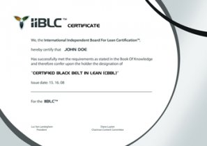 Black Belt in Lean certificate